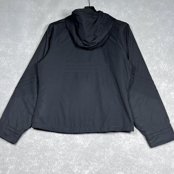 Adidas Jacket Womens Size Medium Black Climawarm Full Zip Hooded Jacket - Picture 6 of 13